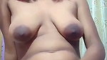 Hot girl showing her black pussy  rubing