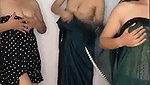 Three bhabhi showing their boob  enjoying