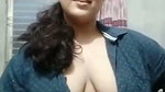 Beautiful girl showing her boob