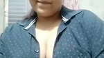 Beautiful girl showing her boob