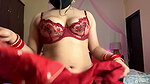 Beautiful hot sexy bhabhi showing her nipple  wearing