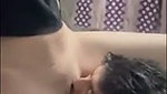 Boyfriend pussy licking  bang her