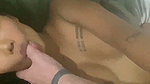 Hot girl give Blowjob  cum on her boob