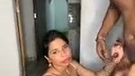 Beautiful horny couple enjoying