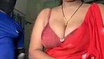 Beautiful red color saree bhabhi give Blowjob  show her sexy ass