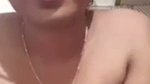 Hot aunty showing her boobs  pressing
