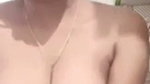 Hot aunty showing her boobs  pressing