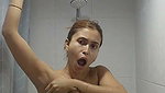 Hot model taking shower  showing her beauty