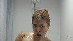 Hot model taking shower  showing her beauty