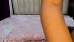 Sexy slim girlfriend destroying her pussy with cucumber