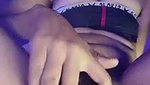Sexy girl fingering her hairly pussy