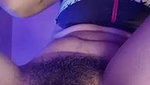 Sexy girl fingering her hairly pussy