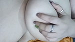 Aunty pressing her huge melon