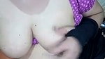 Aunty showing her boobs  pressing