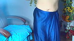 Hot bhabhi with blue saree show her boobs