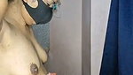 Nisha showing her boobs in kitchen room