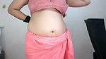 Pink saree bhabhi showing her ass  boob