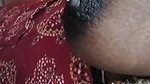 Telugu aunty show her black boobs with milk