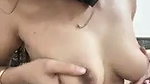 Beautiful Punjabi girl applying coconut oil on pussy