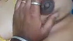 Husband inserting carrot inside her wife pussy