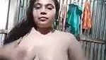 Bangladeshi bhabhi taking bath  showing