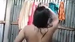 Bangladeshi bhabhi taking bath  showing