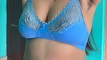 Beautiful bhabhi showing her boob in transparent bra