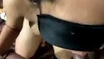 Beautiful slim girl give Blowjob to bf