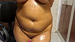 Natasha bhabhi applying oil  showing her shining hot figure
