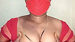Telugu mature aunty show her boob