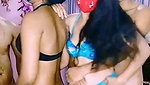 Three sexy ladies enjoying  having fun with partner