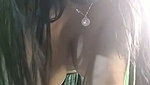 Aunty showing her huge boob