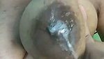 Hot aunty pressing her boob  show her ass