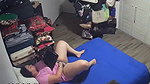 Husband caught his wife Masturbating  showing on vc