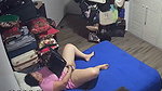 Husband caught his wife Masturbating  showing on vc