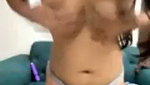 beautiful girl show her slim boobs