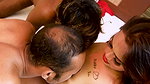 SEXY HOTEL BOSS PUNISHES HER HOTEL WAITER, HARDCORE THREESOME SEX, DOUBLE PENETRATION