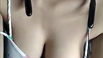 Beautiful model showing her nipple