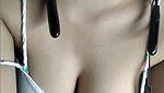 Beautiful model showing her nipple