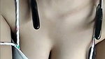 Beautiful model showing her nipple