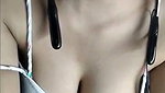 Beautiful model showing her nipple