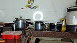 Bhabhi working naked in kitchen