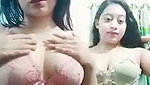 Lesbian sister enjoying  showing