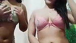 Lesbian sister enjoying  showing