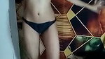 Sexy slim girl showing her slim boob  dancing