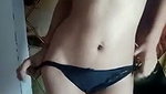 Sexy slim girl showing her slim boob  dancing