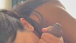 Beautiful girl giving deeply Blowjob  bf enjoying it