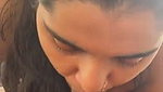 Beautiful girl giving deeply Blowjob  bf enjoying it