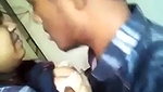 Boyfriend suck his gf boob