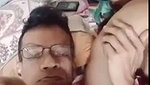 Husband suck his wife boob
